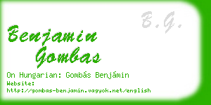 benjamin gombas business card