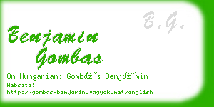 benjamin gombas business card